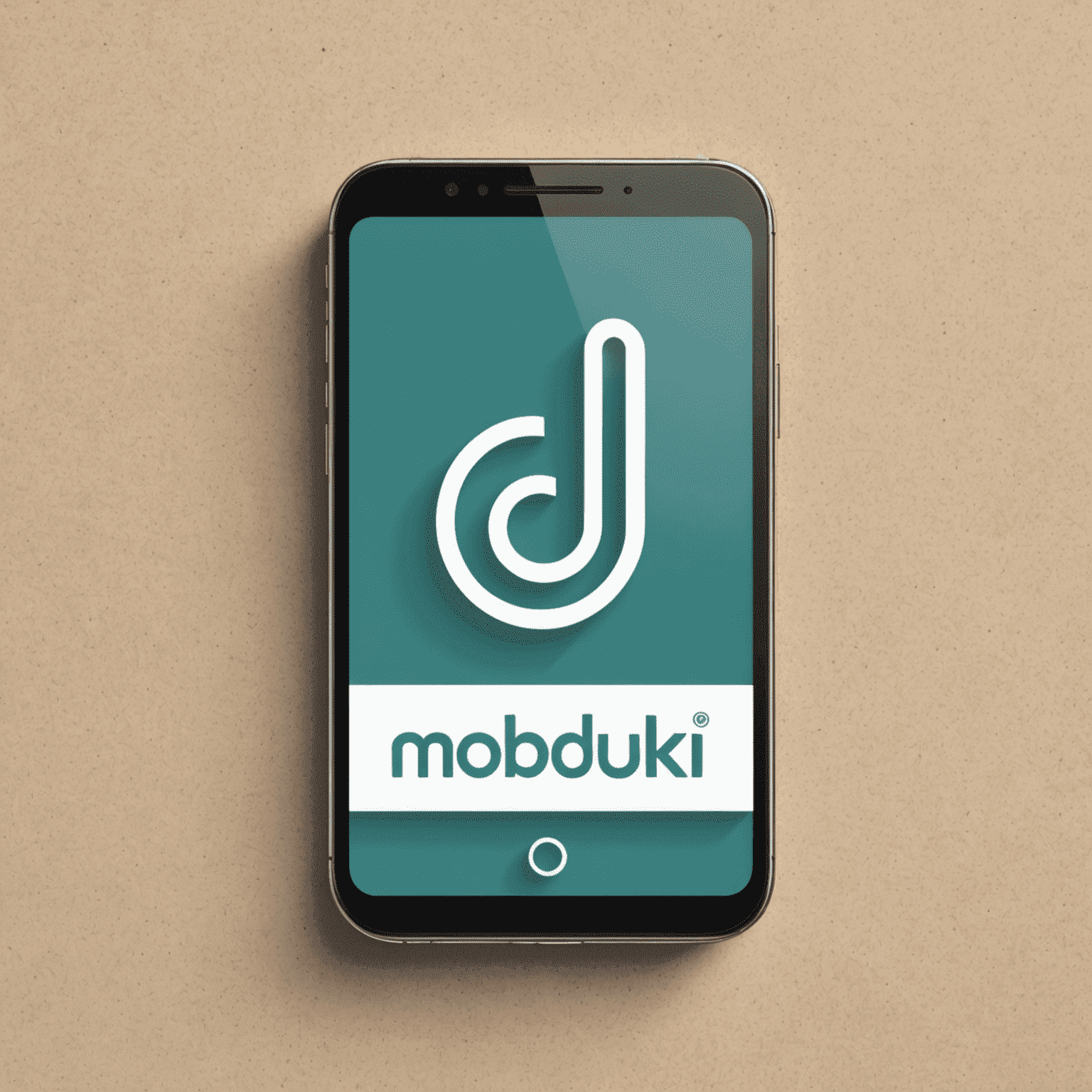 mobiduki logo - stylized text with a mobile phone icon